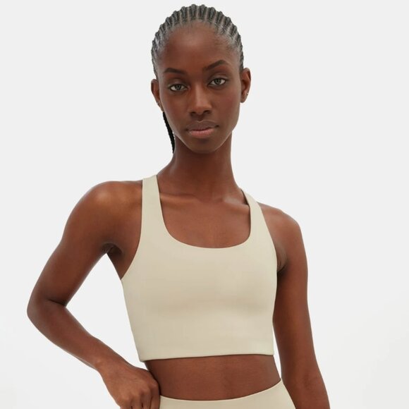 Girlfriend Collective Moon Paloma Racerback Bra Ivory - Picture 1 of 7